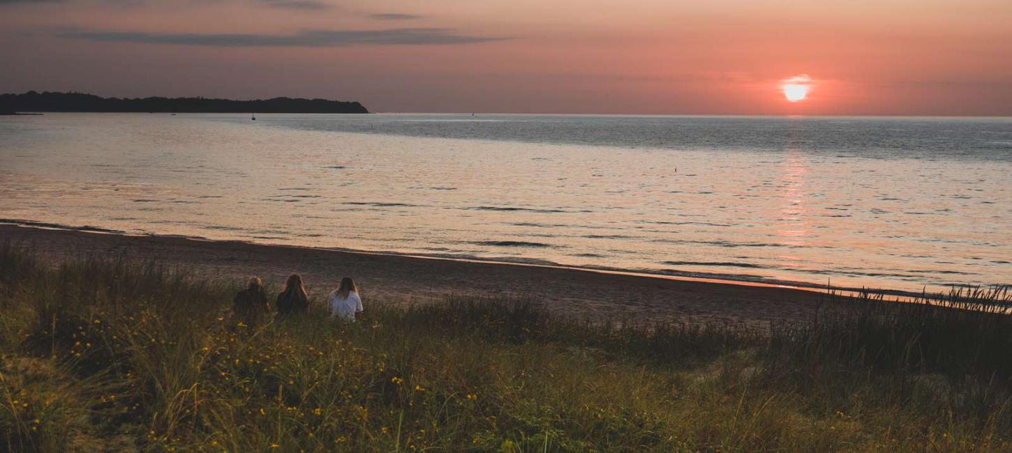 Beautiful sandy beaches in North Sealand 