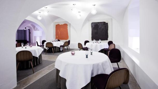 The historic Michelin-starred Restaurant AOC is located in a basement in Copenhagen's historic city center. 